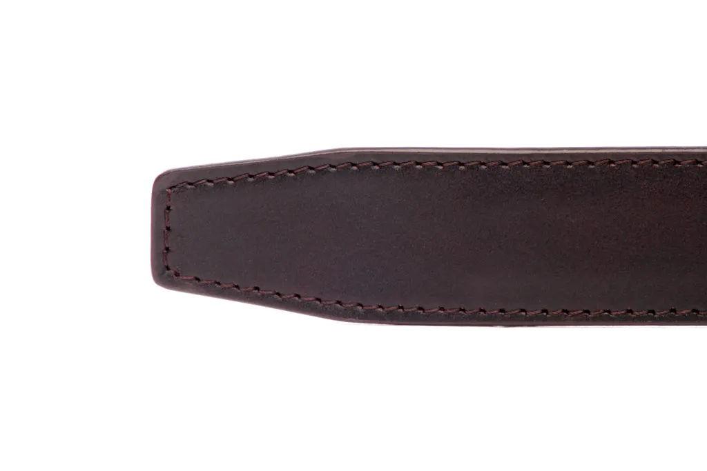 1.25" Espresso Vegetable Tanned Leather Strap