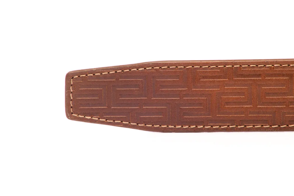 1.25" Light Brown Vegetable Tanned Leather - Signature Strap