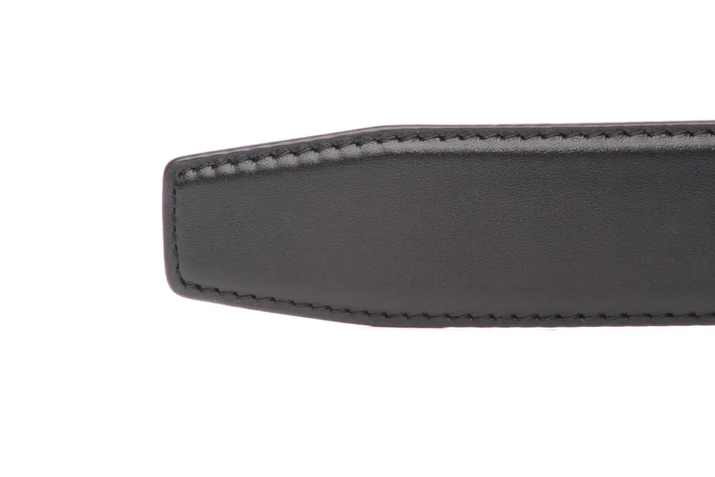 1.5" Black Leather Strap