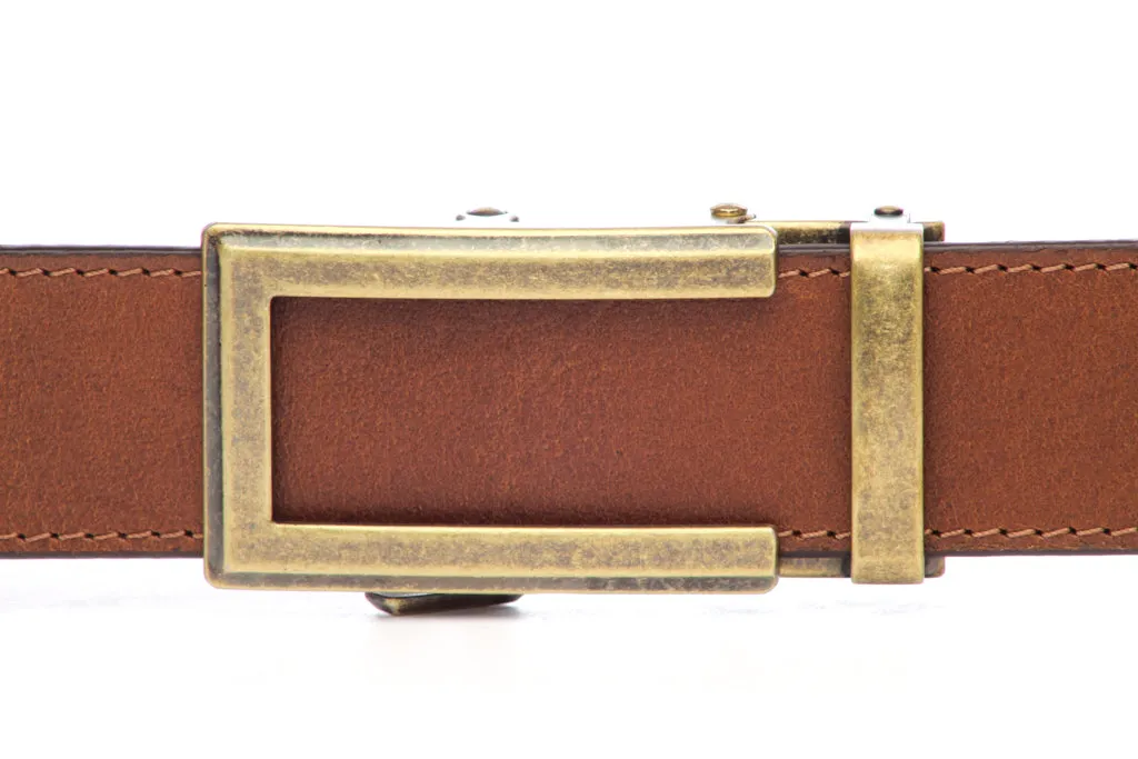 1.5" Traditional Buckle in Antiqued Gold