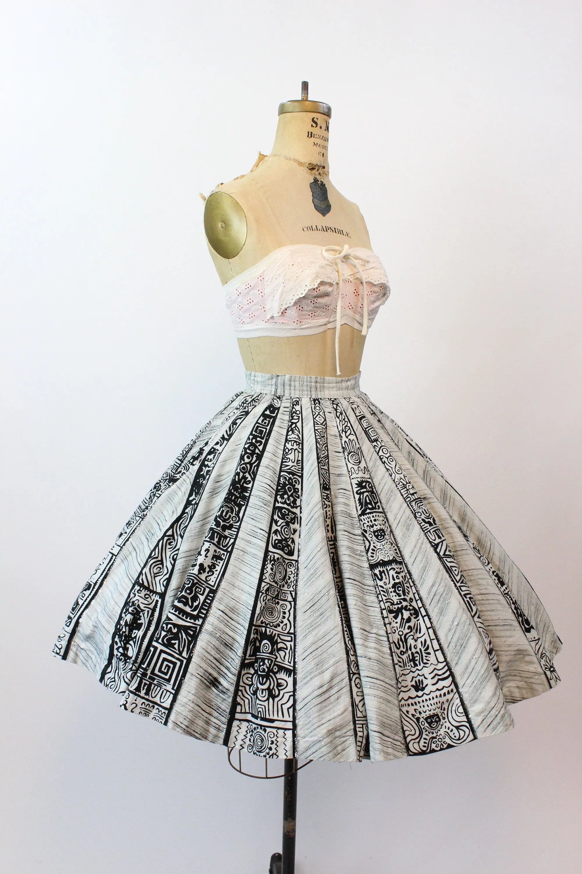 1950s mexican CIRCLE SEQUIN skirt xs | new spring summer