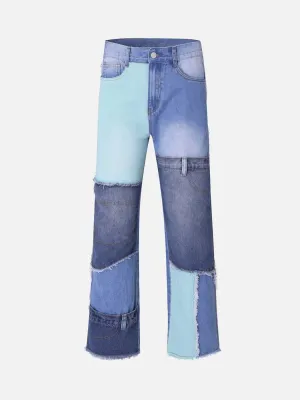 1984 American Patchwork Colorblock Jeans