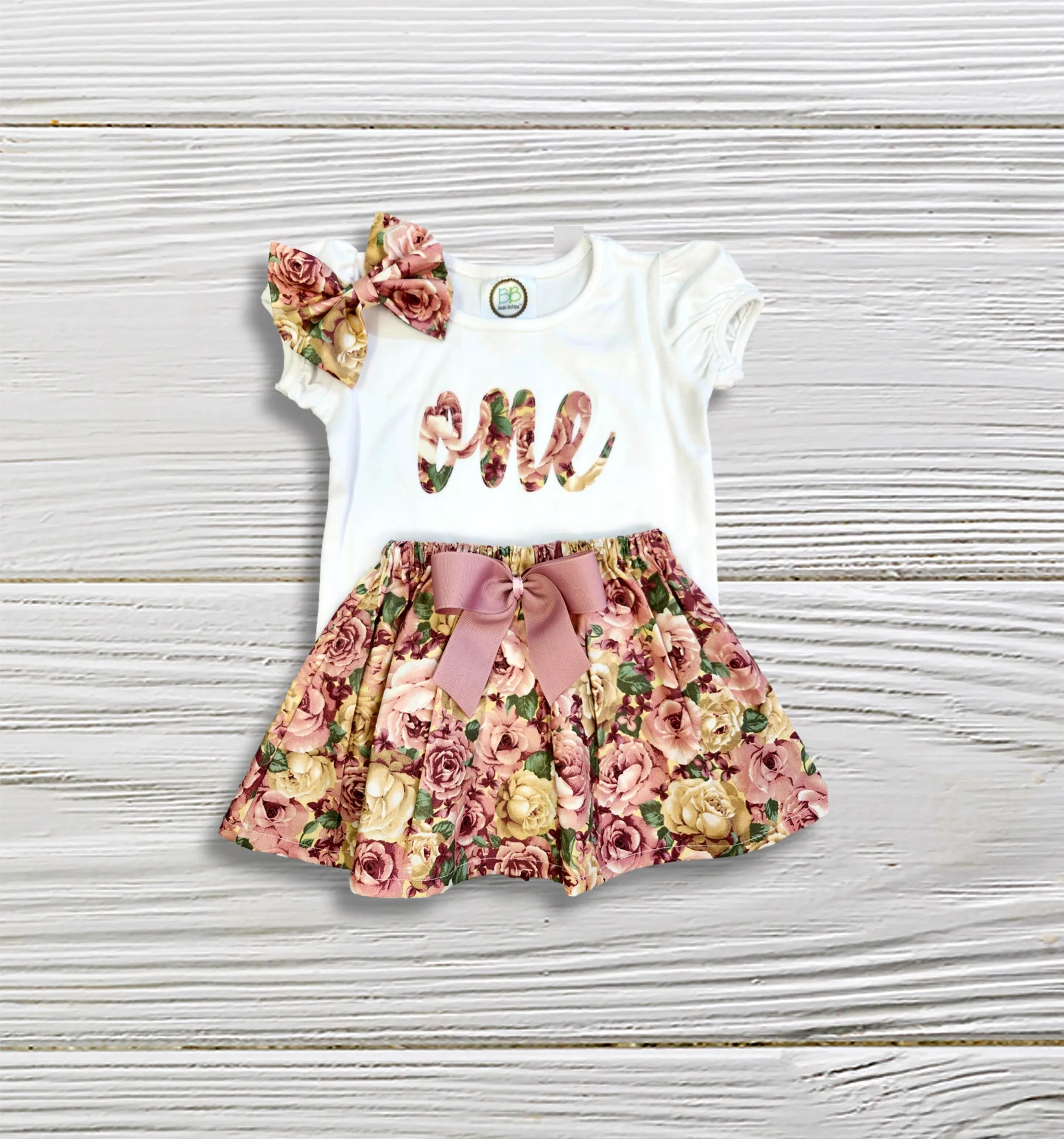 1st birthday outfit Flower girl birthday outfit, First birthday outfit, Toddler floral skirt shirt set, Girls Age outfit