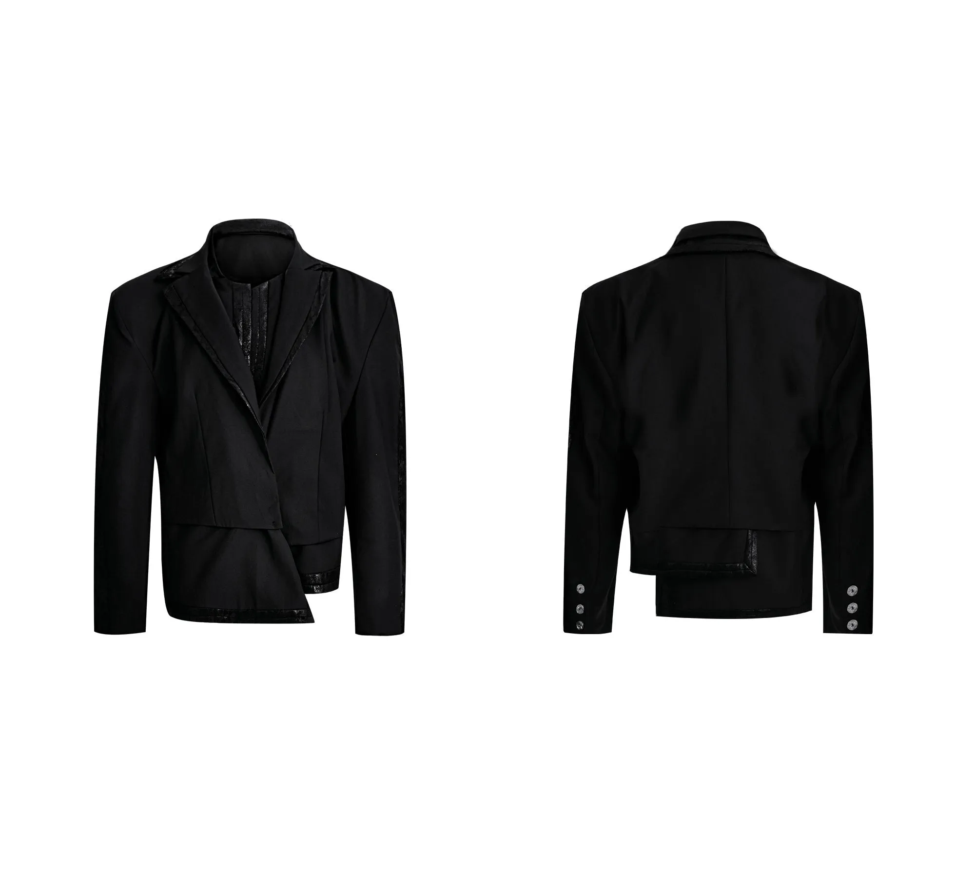 【24s Sep.】Asymmetrical Double-Layered Blazer Set