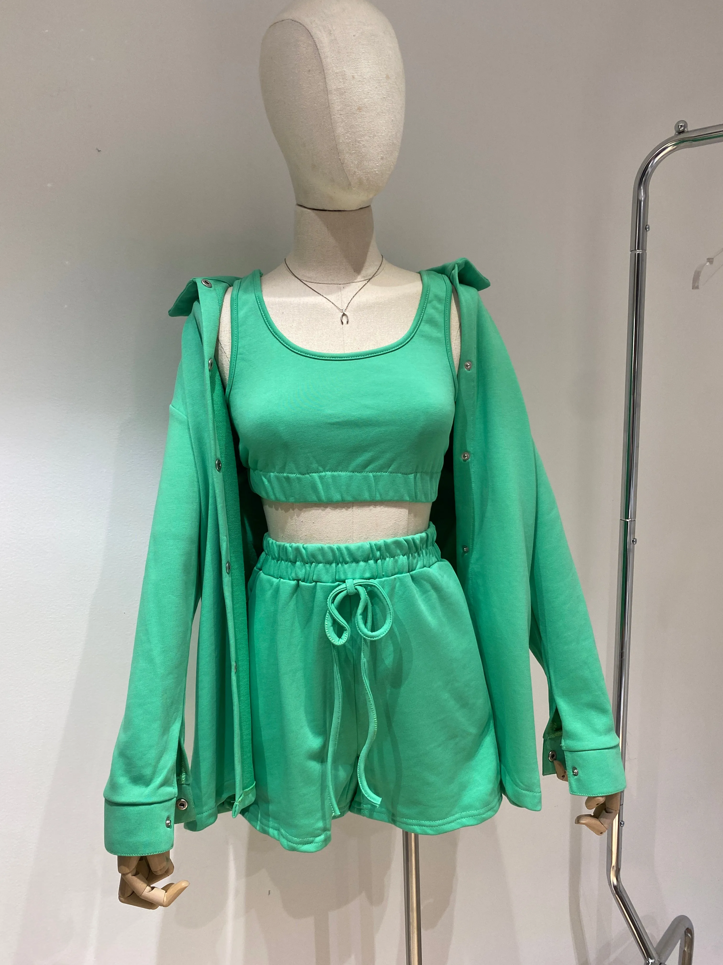 3-Piece Loungewear Co-ord Set - Mint