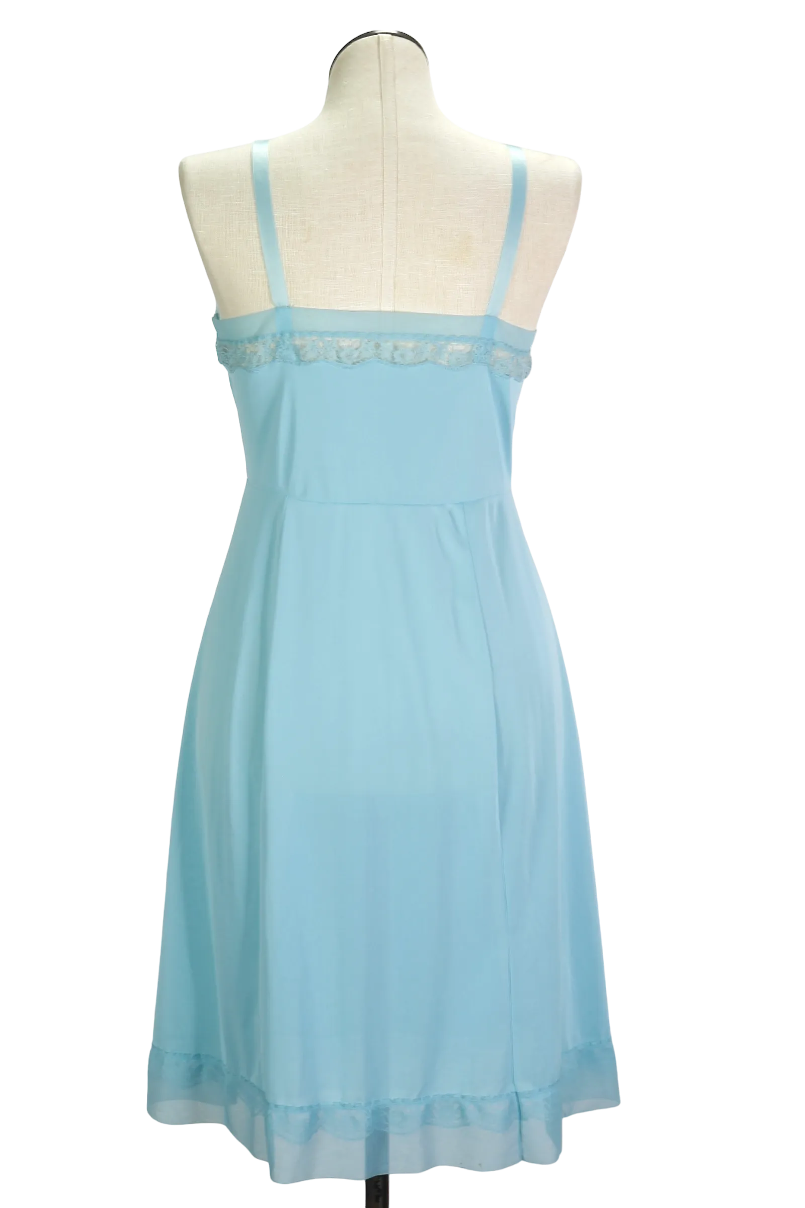 70s Carol Brent Aqua Dress Slip      XL