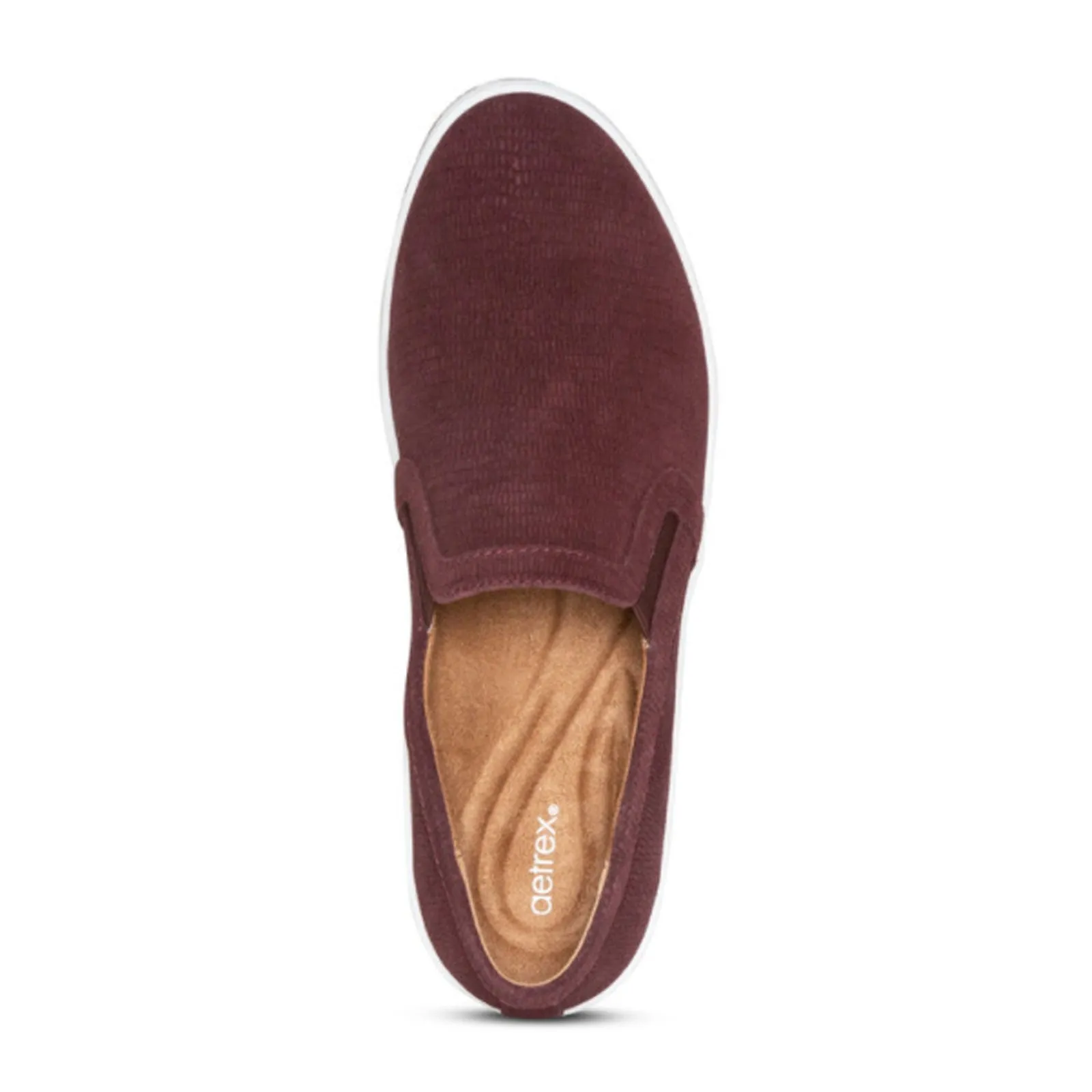 Aetrex Kenzie Slip On (Women) - Burgundy Croc