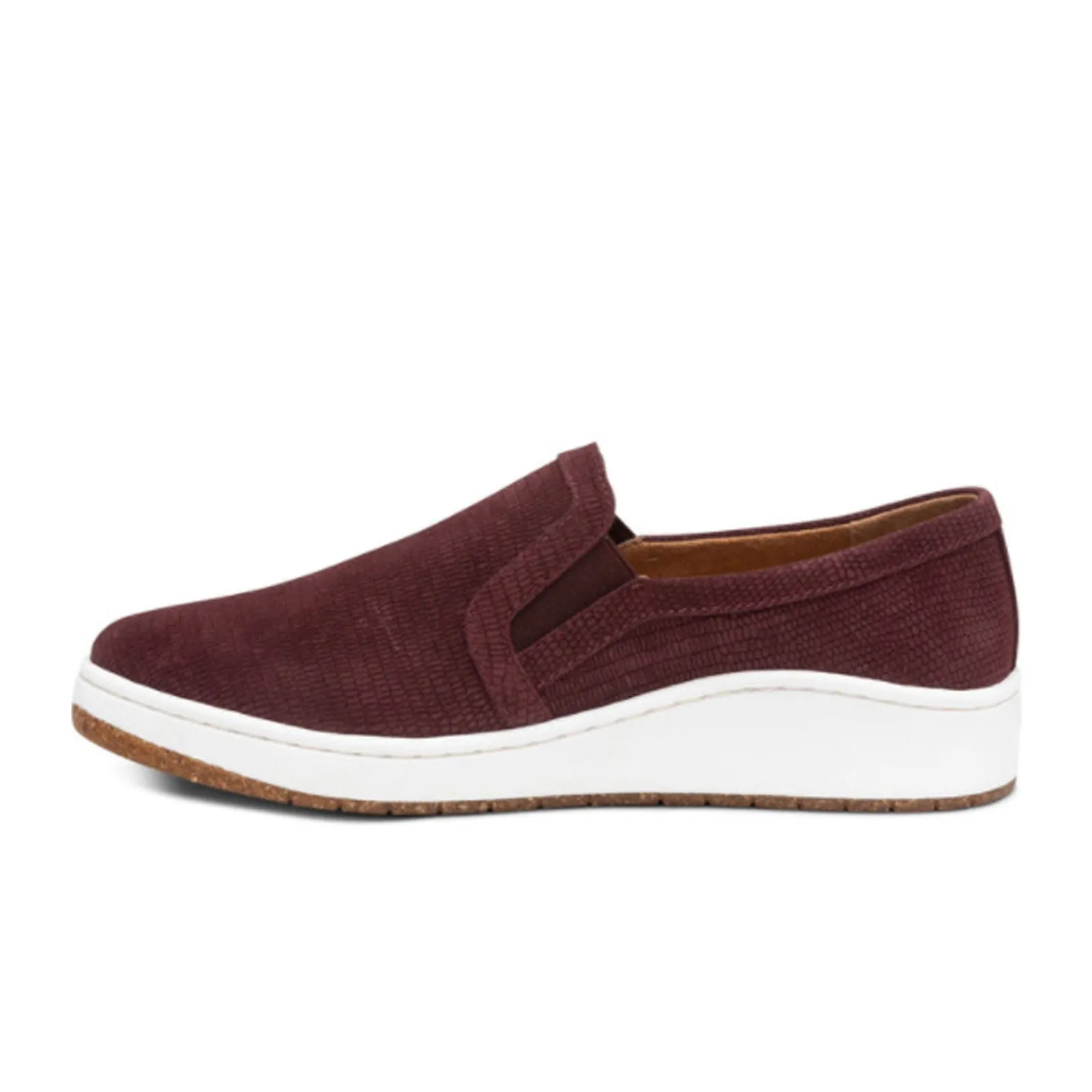 Aetrex Kenzie Slip On (Women) - Burgundy Croc