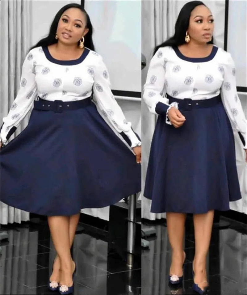 African Fashion Plus Size Long-sleeved Women Dress