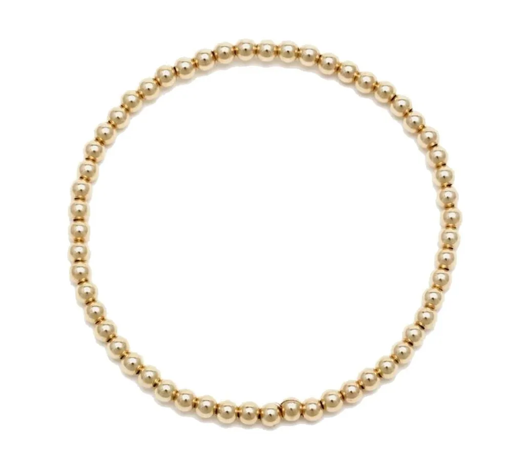 Alexa Leigh - 3mm Ball Bracelet in Yellow Gold (7.5)