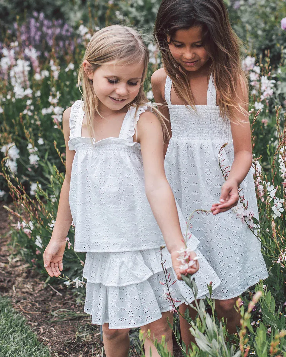 Alice Skirt | White Eyelet