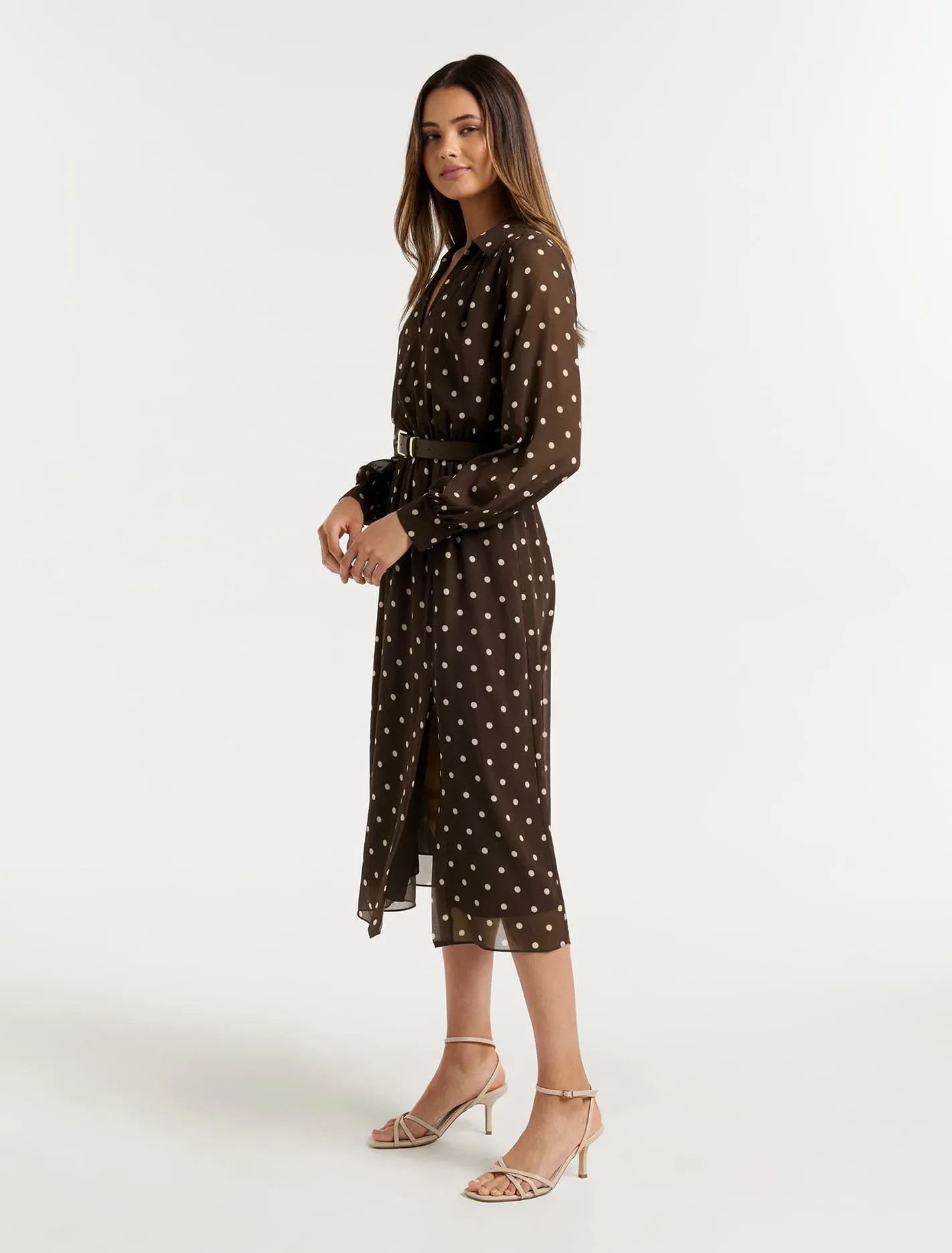 Aria Petite Midi Shirt Dress