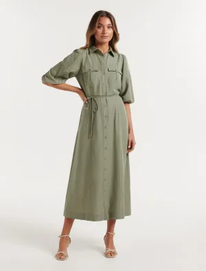 Ashley Midi Shirt Dress