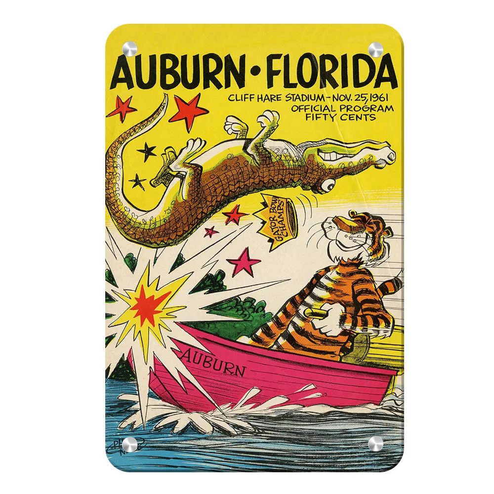 Auburn Tigers - Auburn vs Florida Official Program Cover 11.25.61