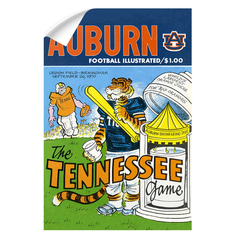 Auburn Tigers - Vintage Auburn Football Illustrated vs Tennessee Official Program Cover