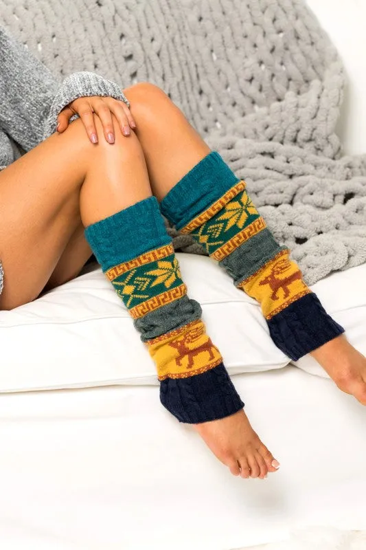 Aurora Snowflake Leg Warmers