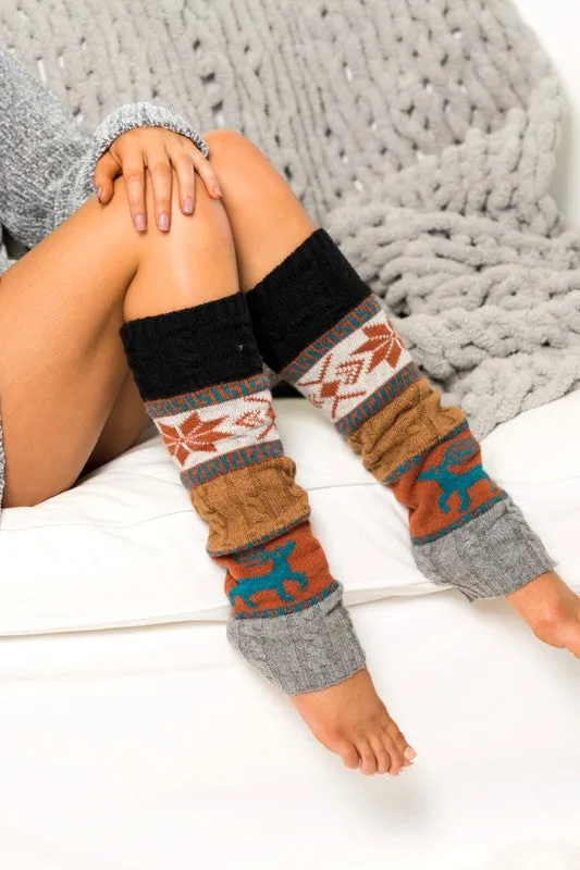 Aurora Snowflake Leg Warmers