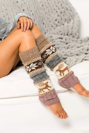 Aurora Snowflake Leg Warmers