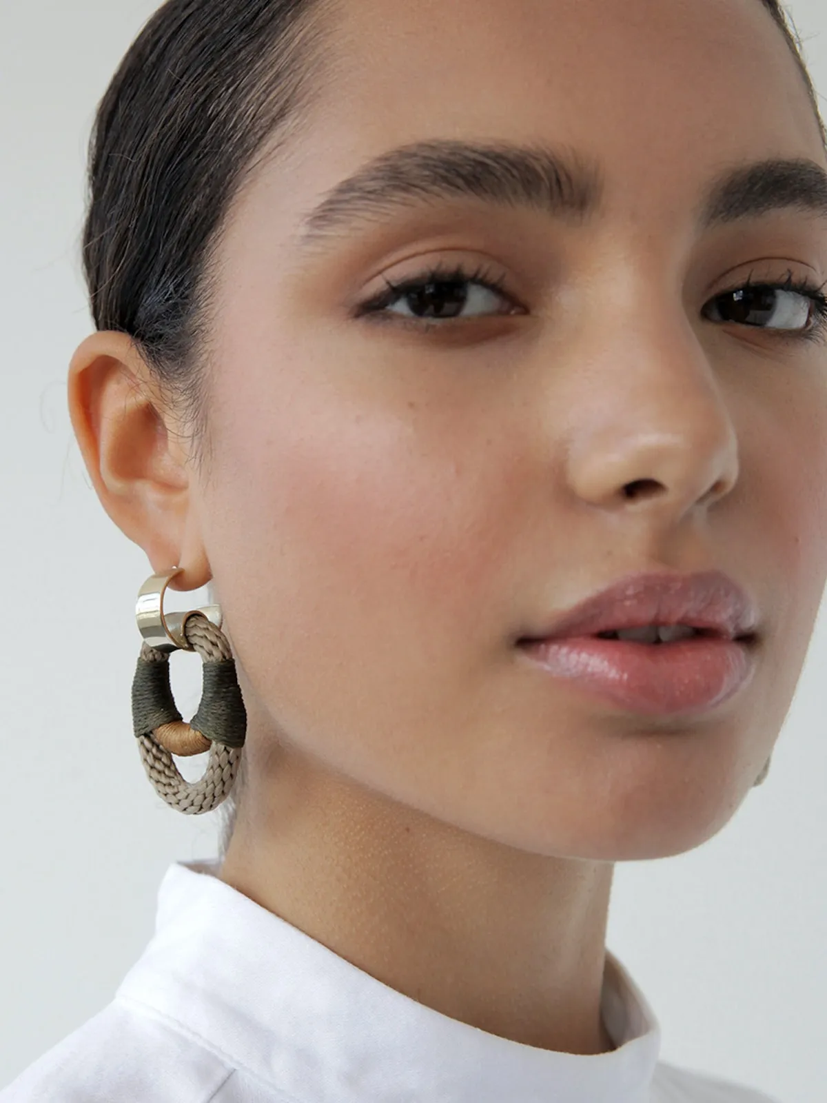 Beige Vessel Earrings