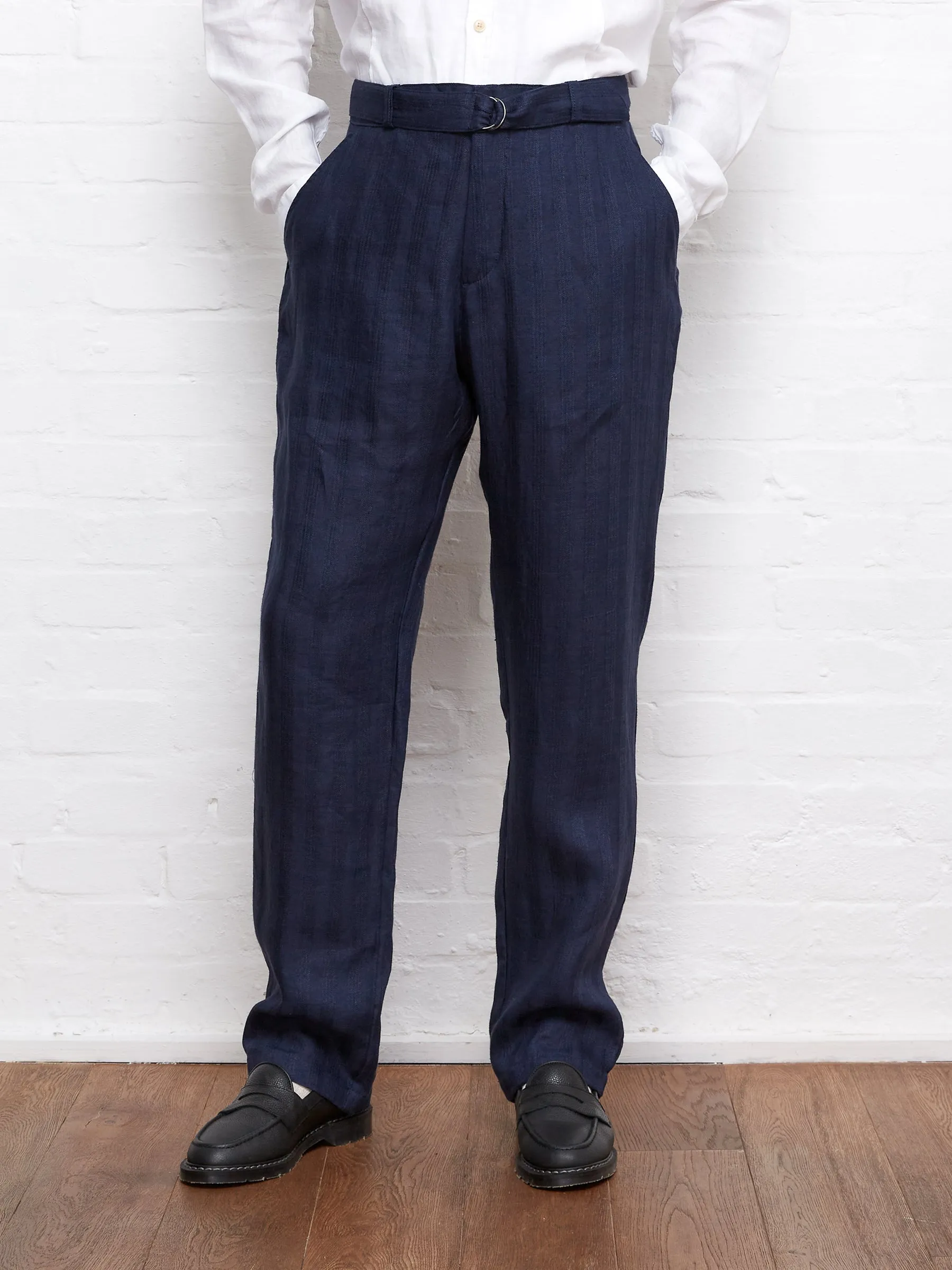 Belted Trousers Arnold Navy