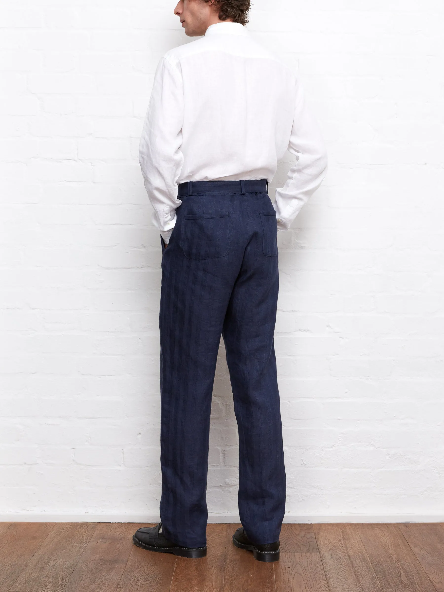 Belted Trousers Arnold Navy