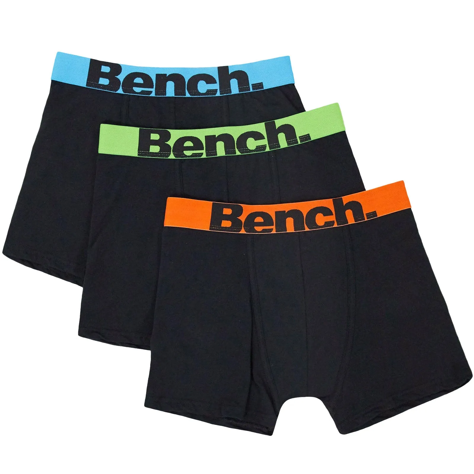 Bench Mens Action 3-Pack Logo Waistband Boxer Shorts - Assorted