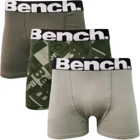 Bench Mens Emmott 3 Pack Boxer Shorts - Assorted