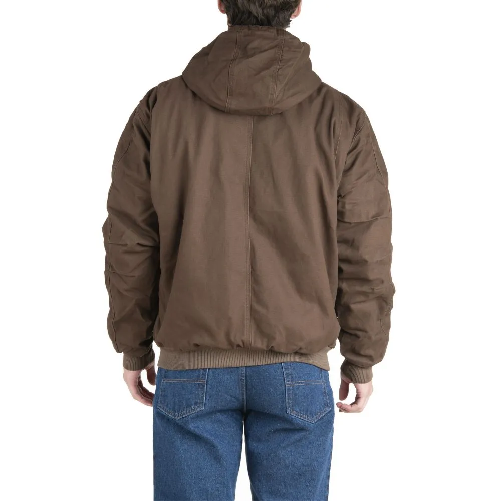 'Berne' Men's Highland Washed Hooded Jacket - Bark