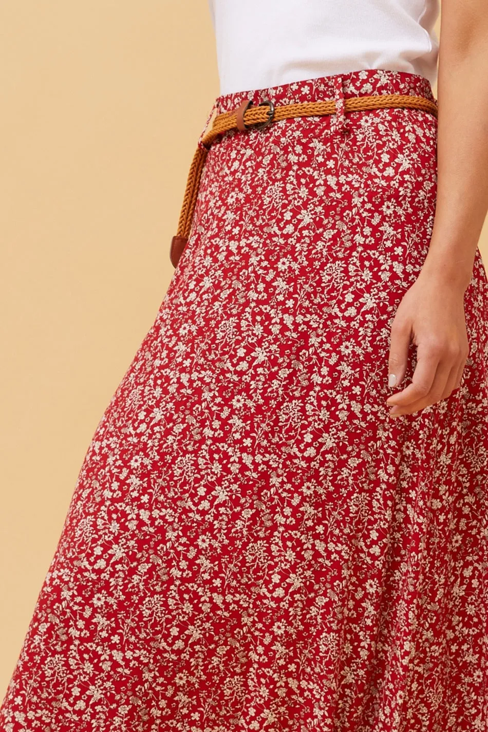 BETTY FLORAL BOHO MAXI SKIRT