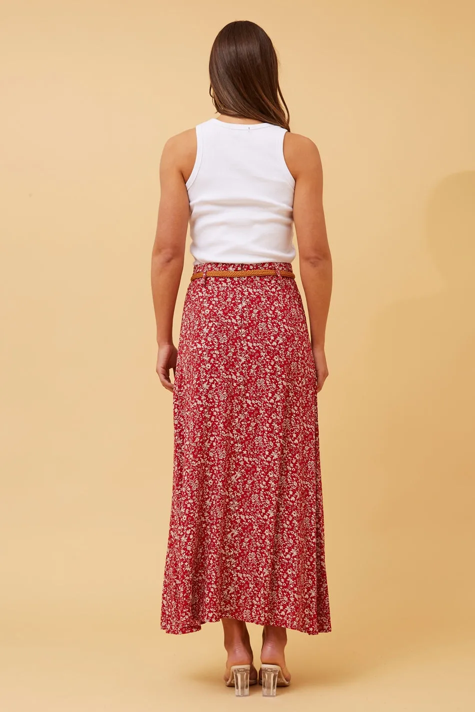 BETTY FLORAL BOHO MAXI SKIRT