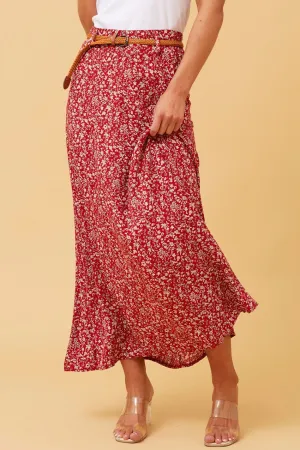 BETTY FLORAL BOHO MAXI SKIRT