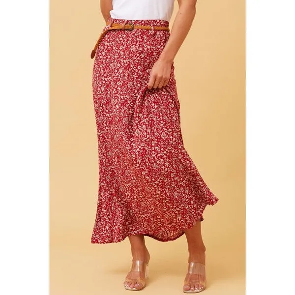 BETTY FLORAL BOHO MAXI SKIRT