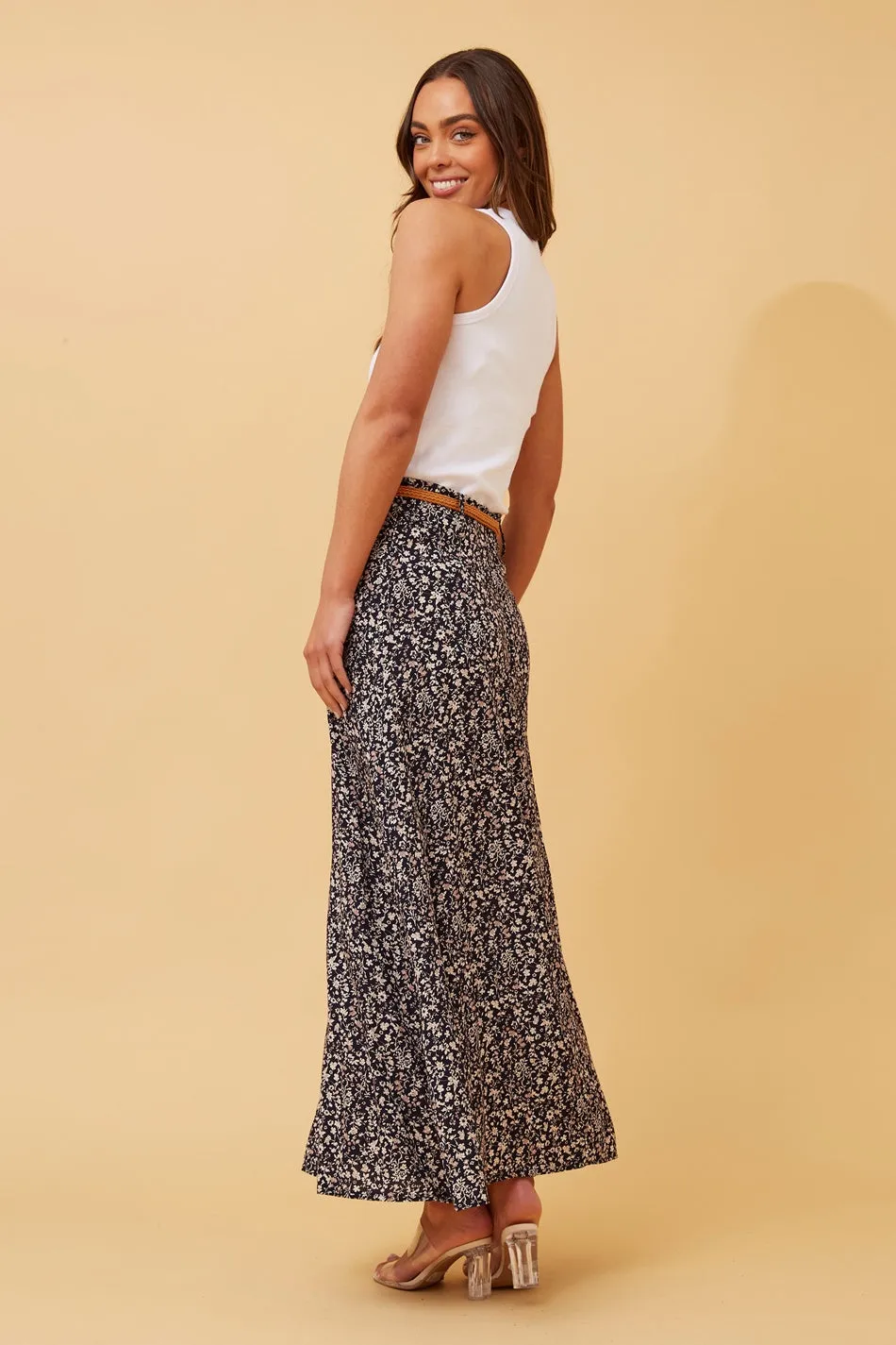 BETTY FLORAL BOHO MAXI SKIRT