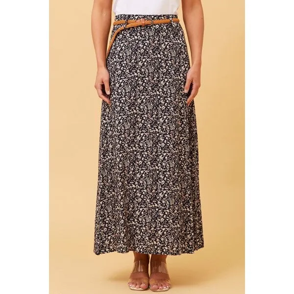 BETTY FLORAL BOHO MAXI SKIRT