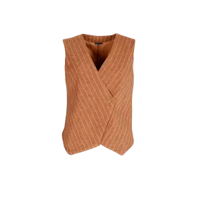 Black Colour BCChicago Vest Camel Stripe