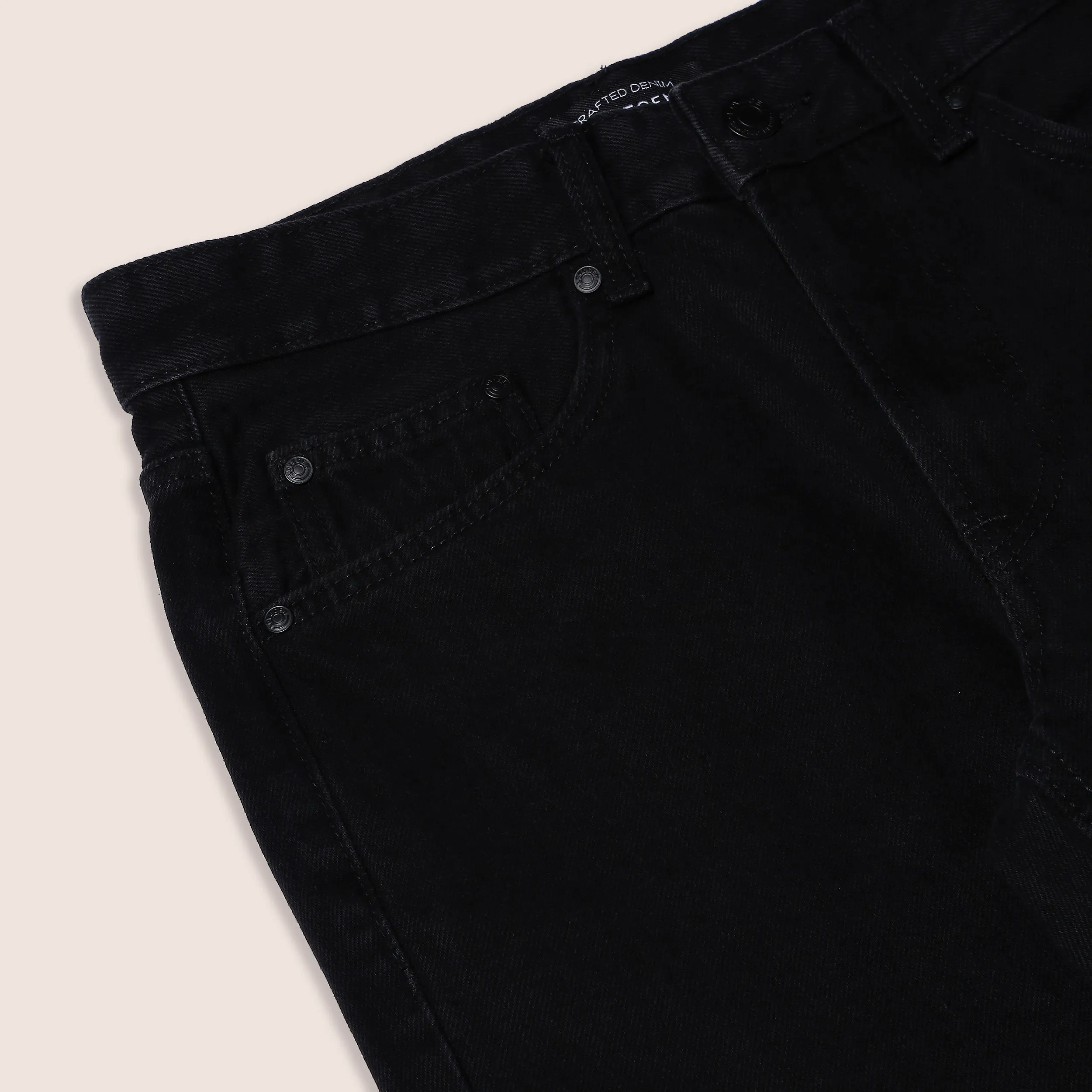 Black Slim Fit Men's  Denim