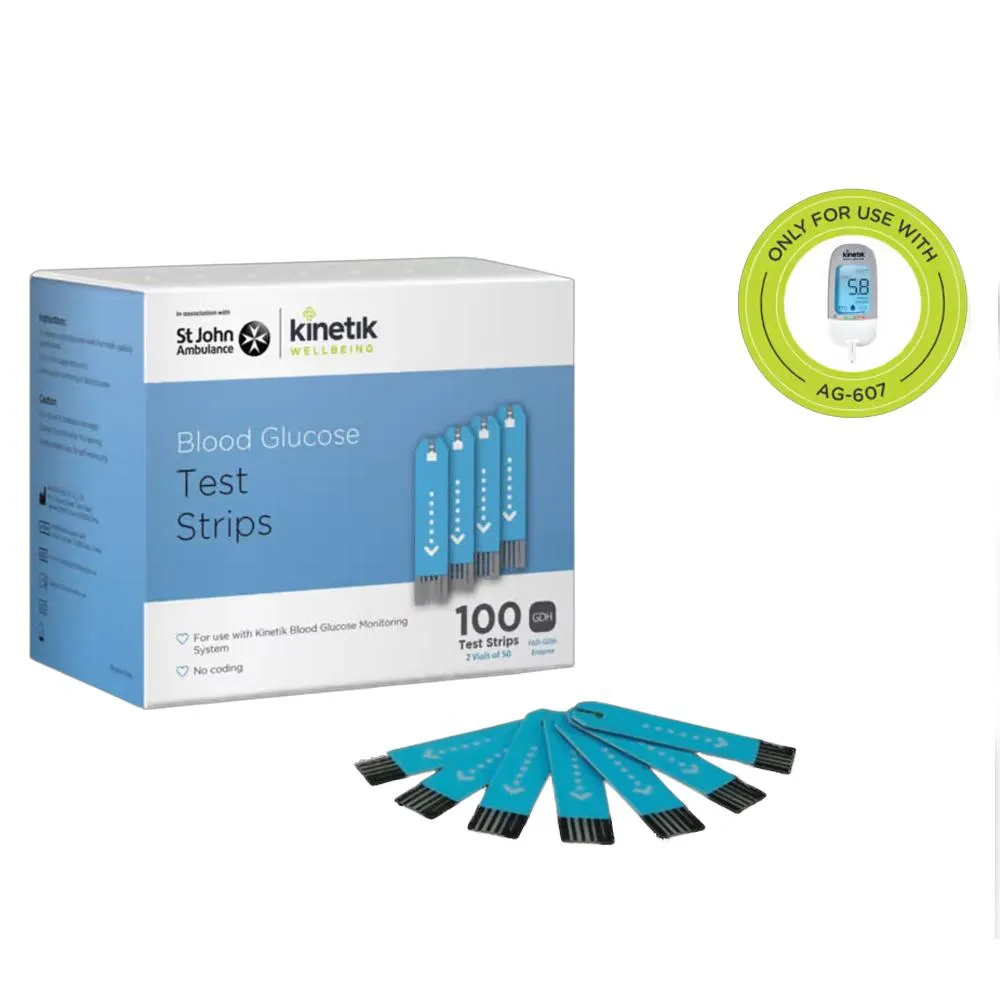 Blood Glucose Test Strips x 100 (for AG-607) VAT RELIEF