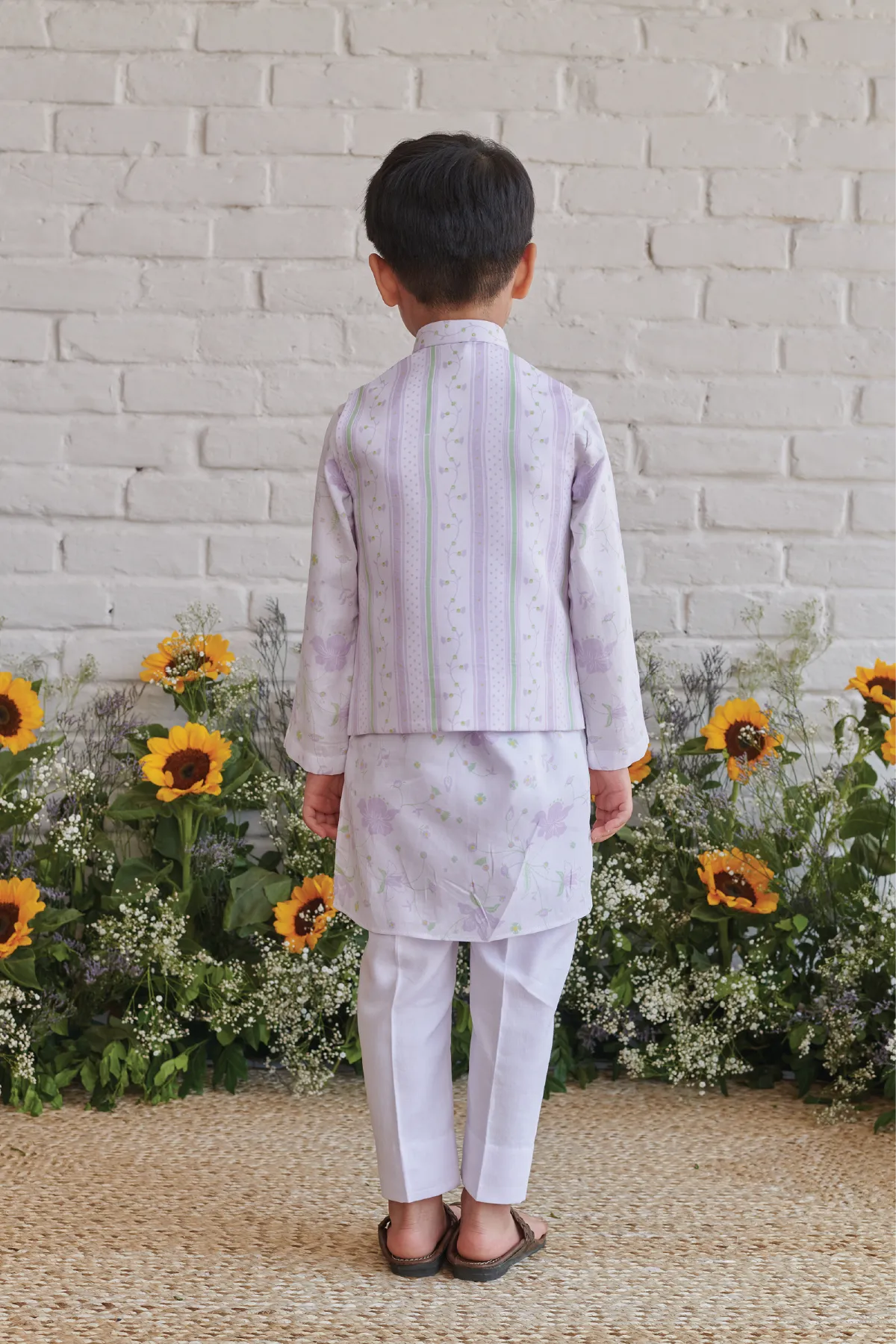 BLUSHING BLOOM- Kurta Pyjama Set with Jacket