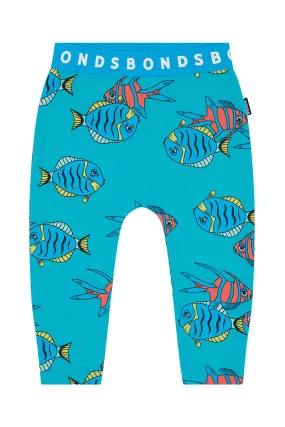 Bonds Baby Stretchies Leggings - Floating Fish Teal