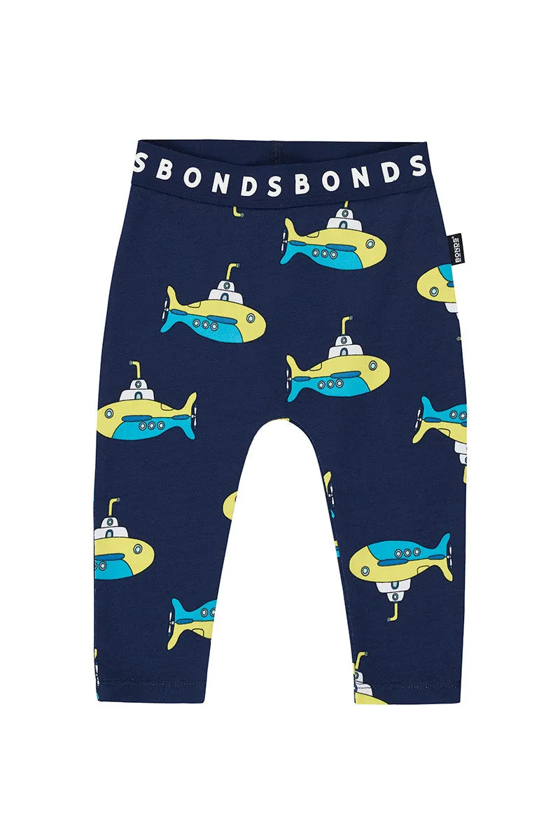 Bonds Baby Stretchies Leggings - Submarine Time