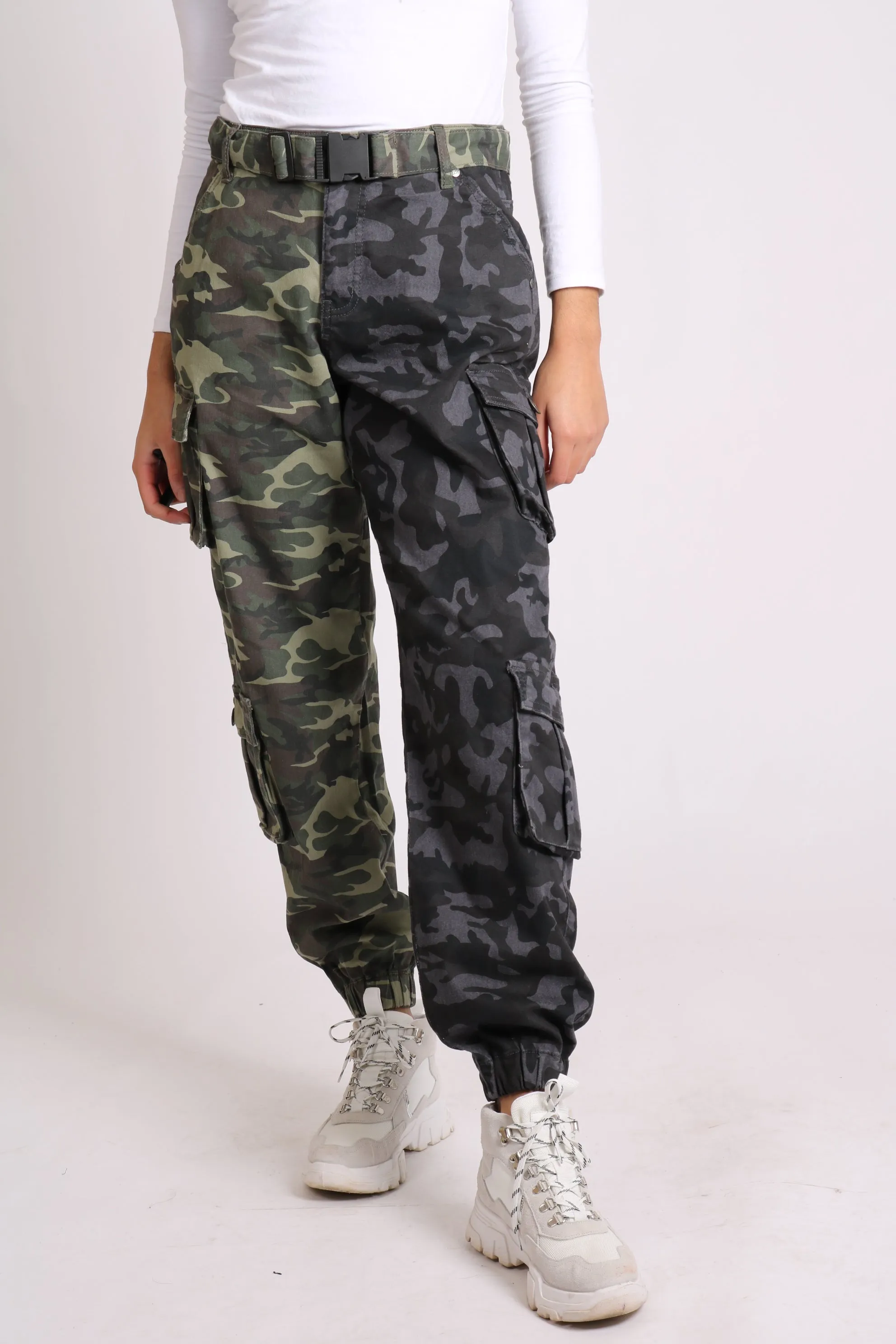 Boyfriend Cargo Trouser In Split Camo