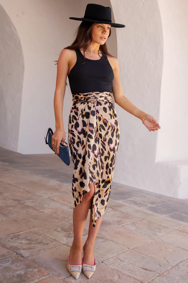 Brown Leopard Jaspre Skirt