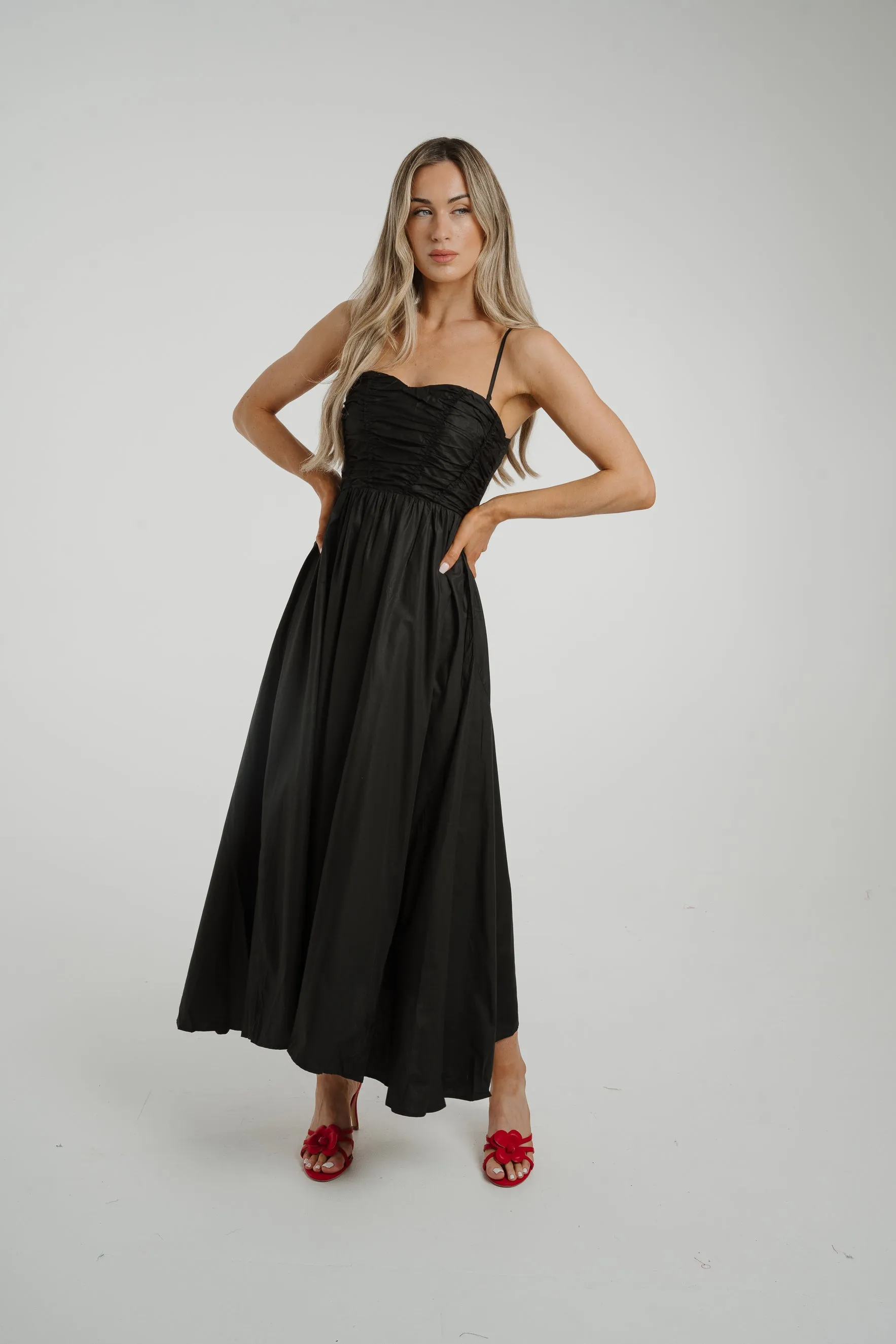 Caitlyn Corset Style Dress In Black