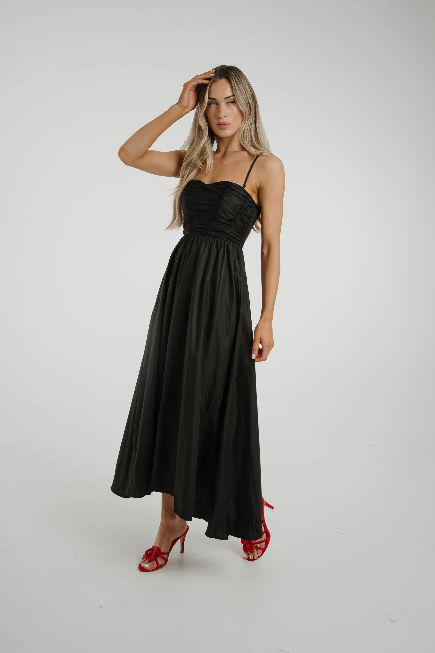 Caitlyn Corset Style Dress In Black