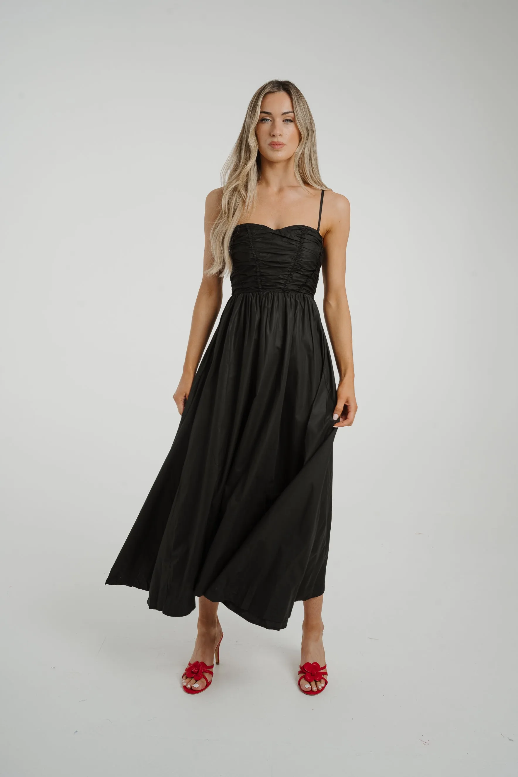 Caitlyn Corset Style Dress In Black