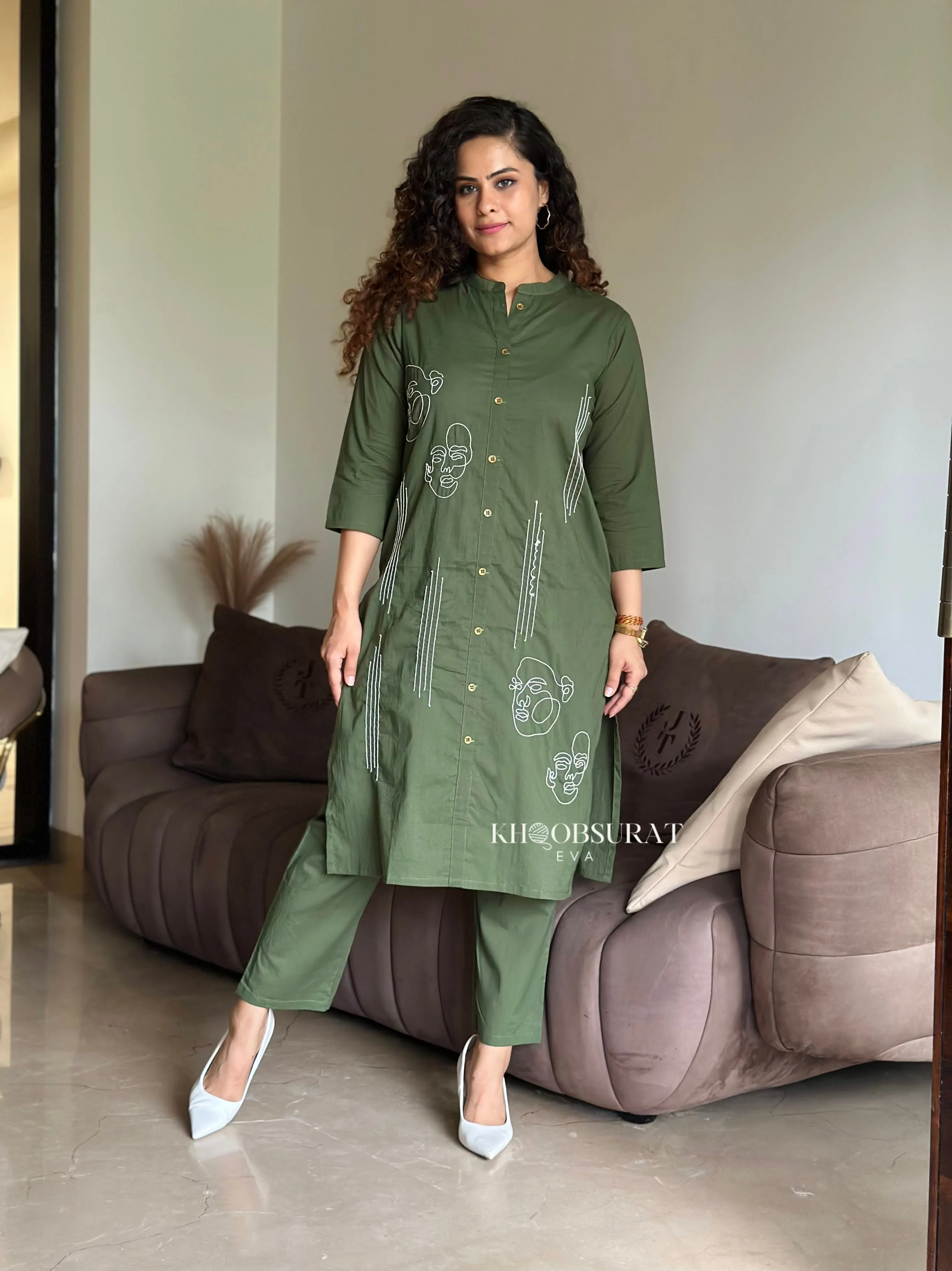 City Chic Green Kurta Set