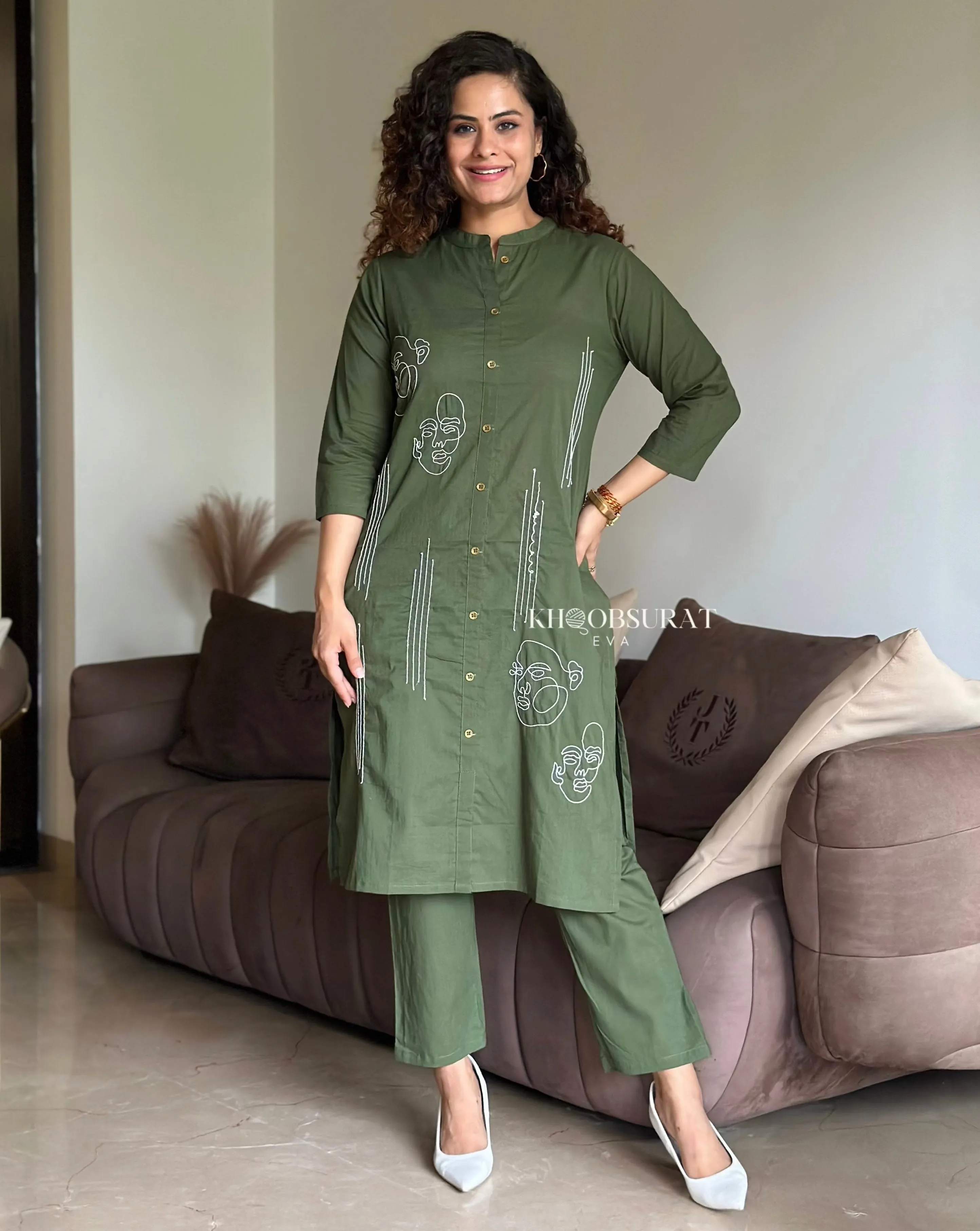 City Chic Green Kurta Set