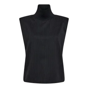 Cocouture IdaCC Pin Stripe Top Dark Grey