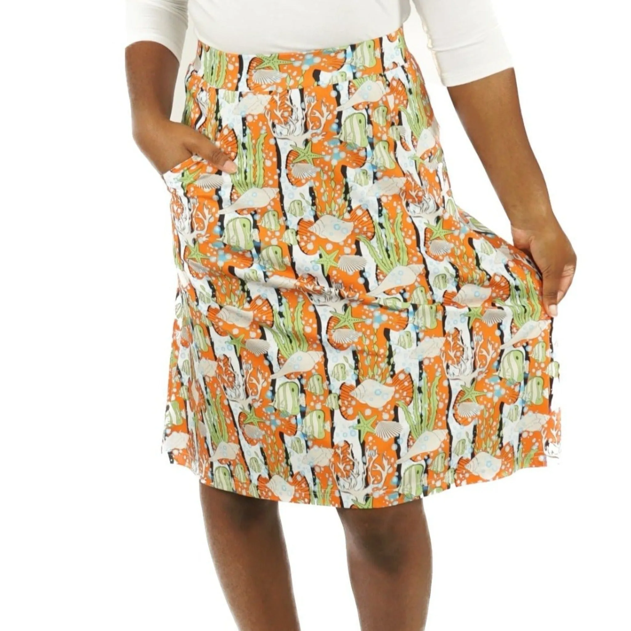 Coral Reef A-Line Skirt [FINAL SALE]