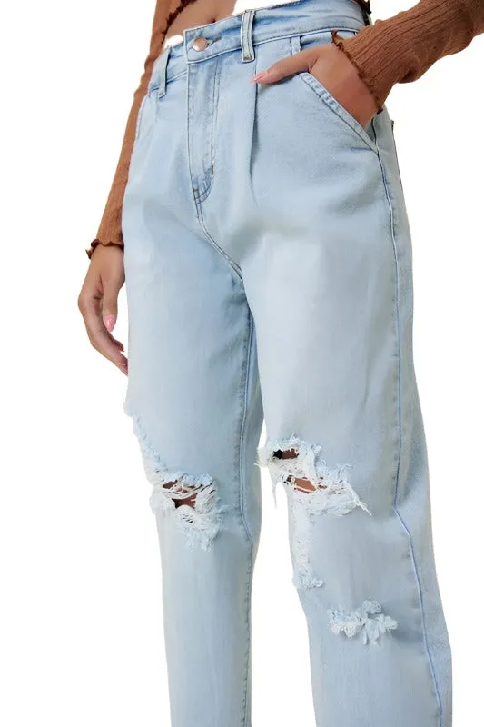 Distressed Slouchy Jean